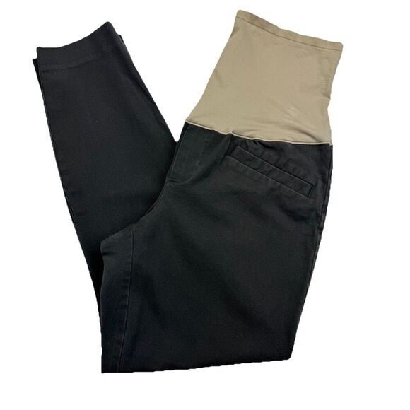 GAP Maternity Gray Khaki Pants Full Panel Soft Stretch Skinny Ankle Size 12R - Picture 1 of 9